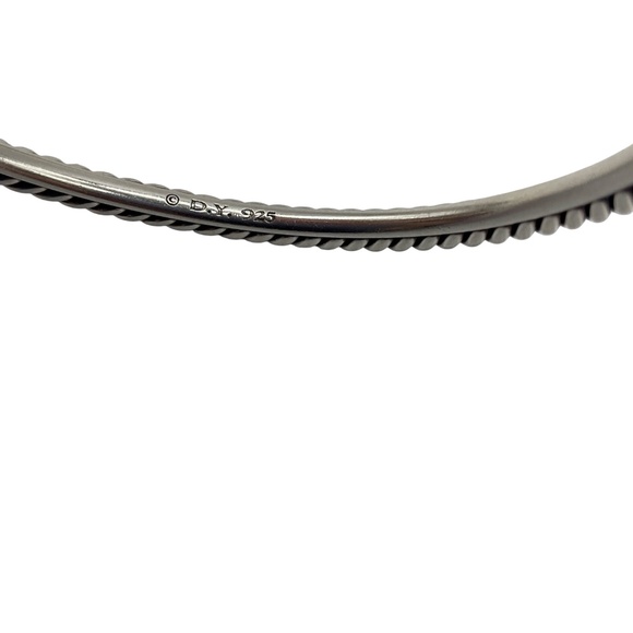 DAVID YURMAN STERLING SILVER CABLE BANGLE BRACELET (SET OF 5) - Picture 7 of 9